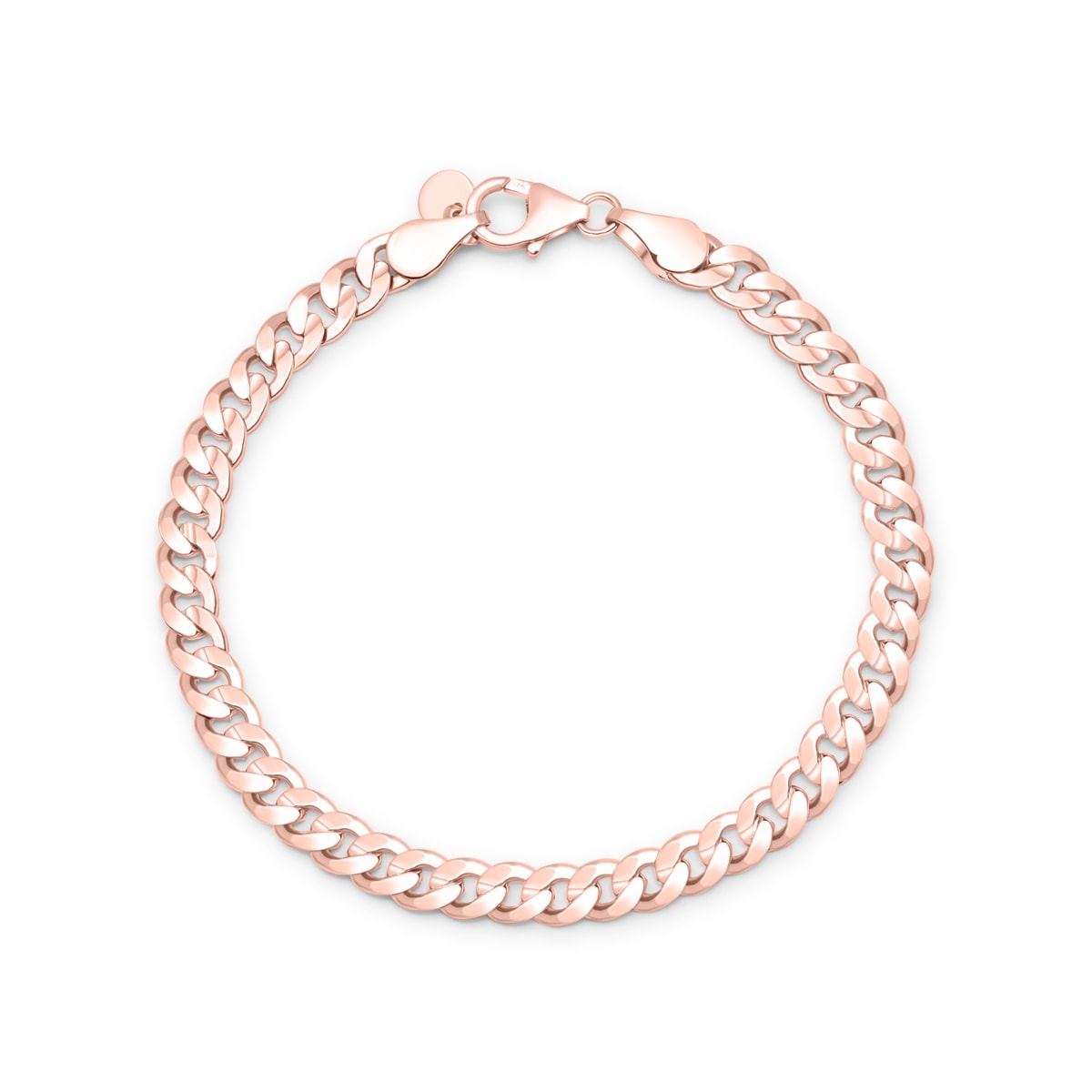 Pearich Rose Gold Cuban Chain Bracelet