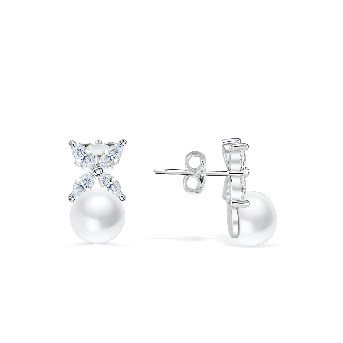 Pearich Sterling Silver Pearl Earrings