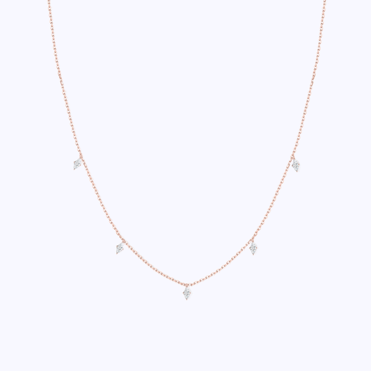 Pearich Rose Gold Dainty Necklace