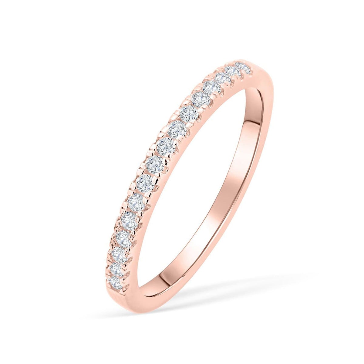 Pearich Rose Gold Half Eternity Ring