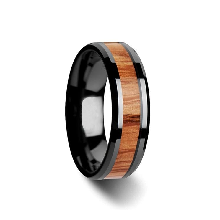 Pearich Black Wood Steatement Ring