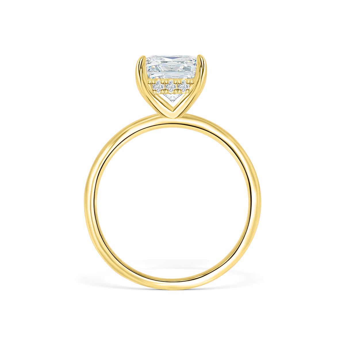 Pearich Gold Radiant Cut Wedding Ring