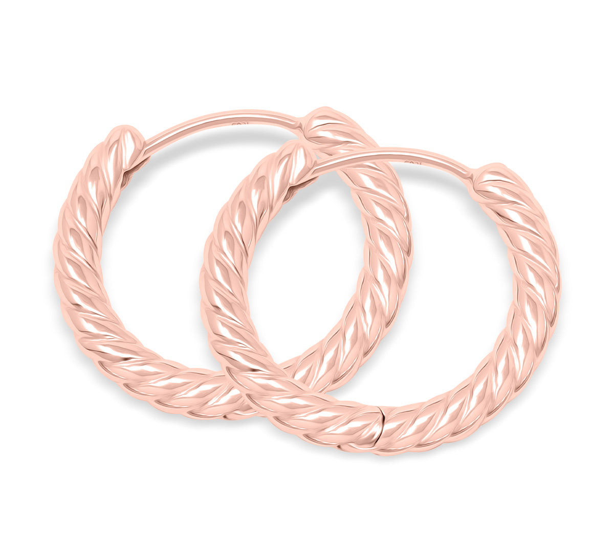 Pearich Rose Gold Twist Earrings