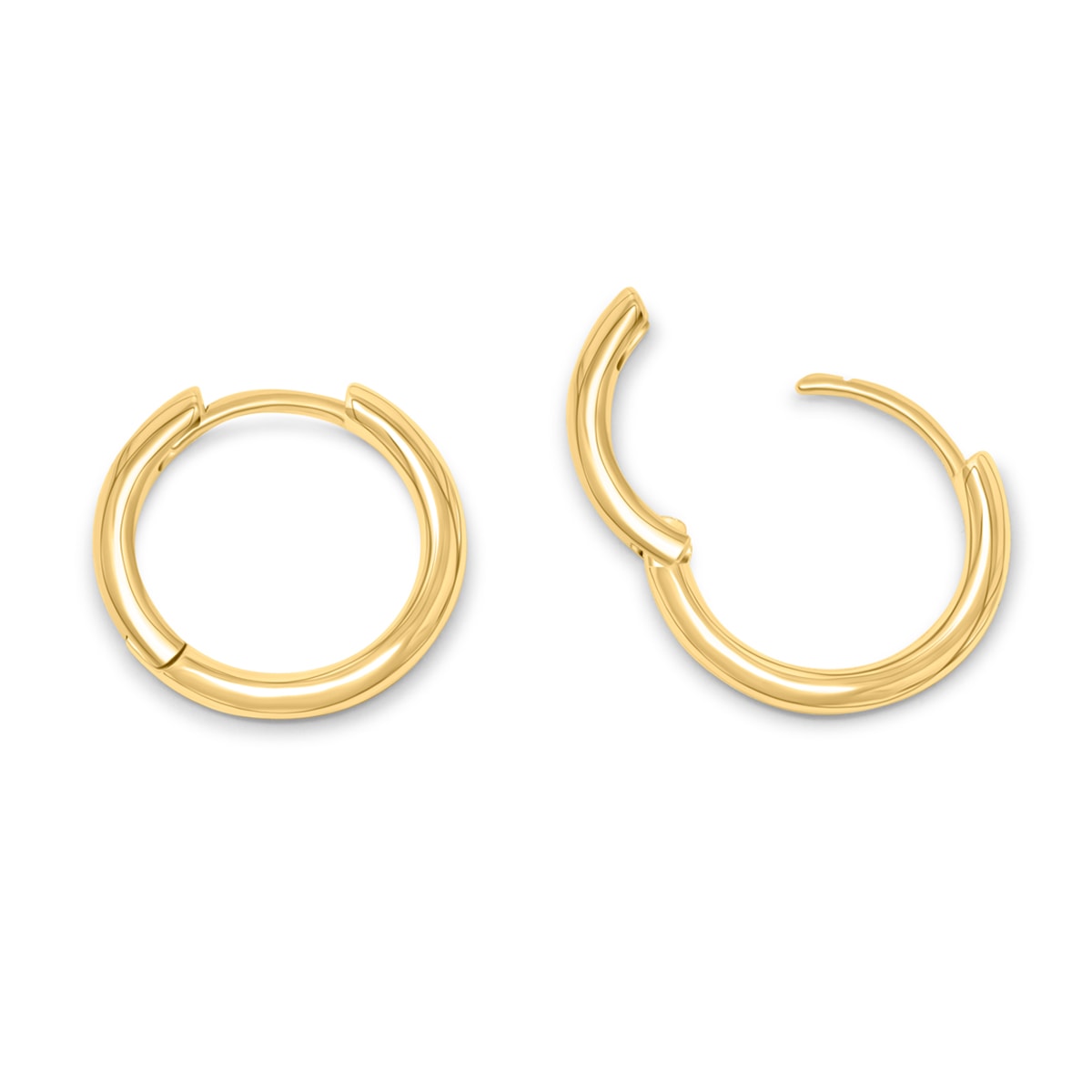 Pearich Gold Hoop Huggies  Earrings