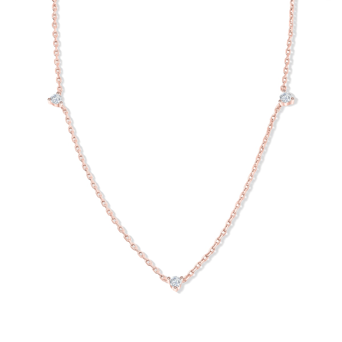 Pearich 18k Rose Gold Stone Necklace