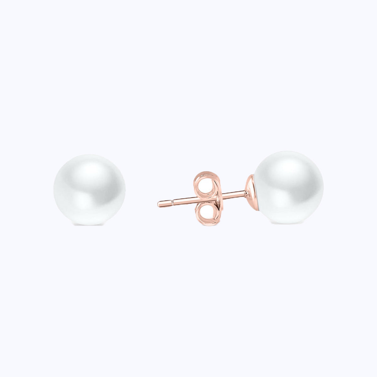 Pearich Pearl Rose Gold Stud Earrings