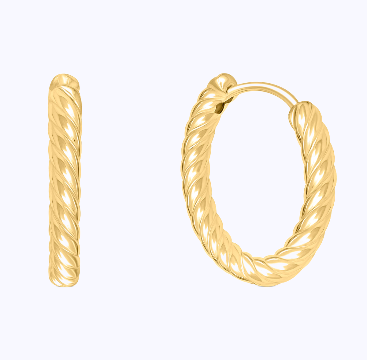 Pearich Gold Hoop Earrings