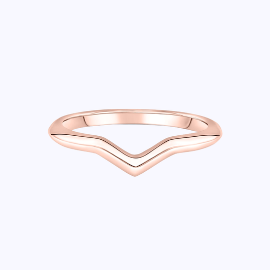 Pearich Dainty Rose Gold Wedding Band Ring