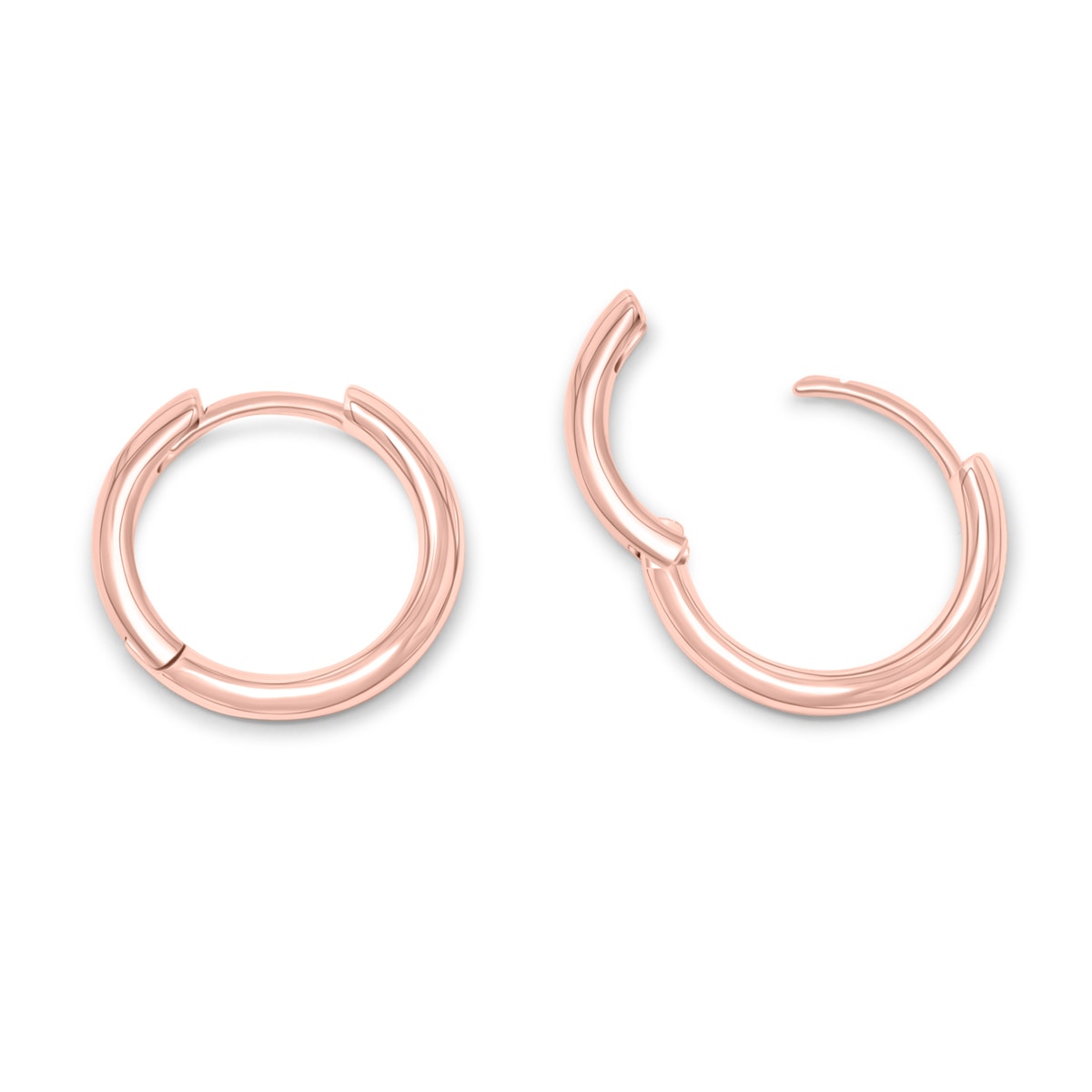 Pearich Rose Gold Huggie Earrings