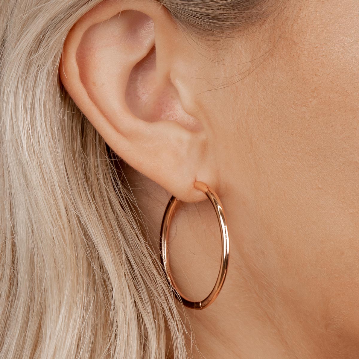 Pearich Rose Gold Trends Hoops  Earrings