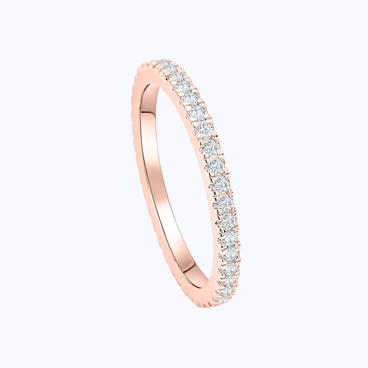 Pearich Promise Rose Gold Eternity Band Ring