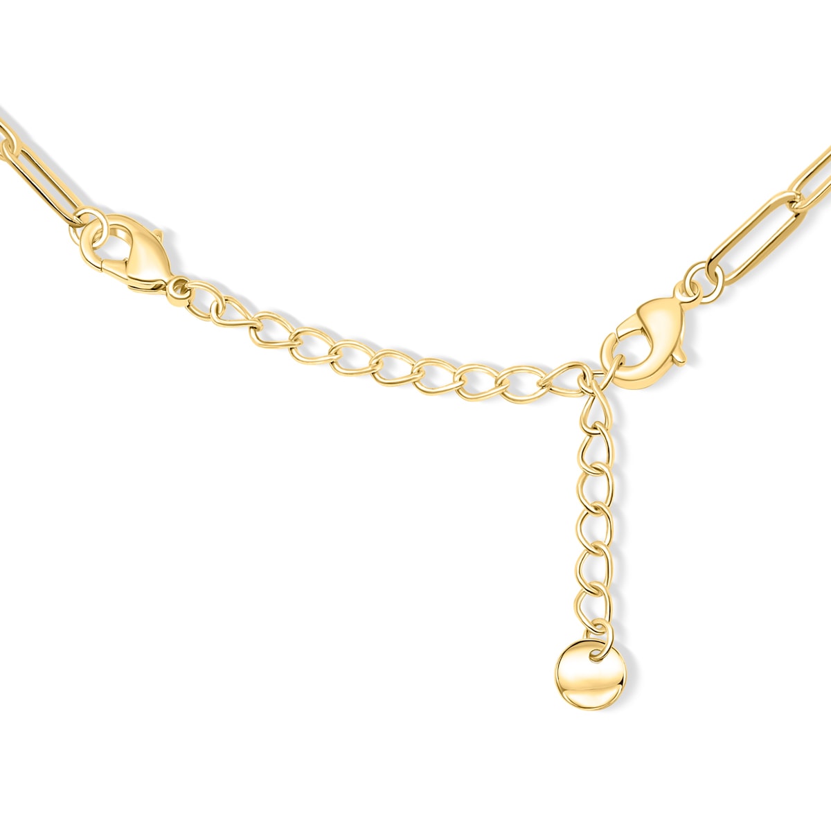 Pearich 18K Gold Paperclip Chain Necklace