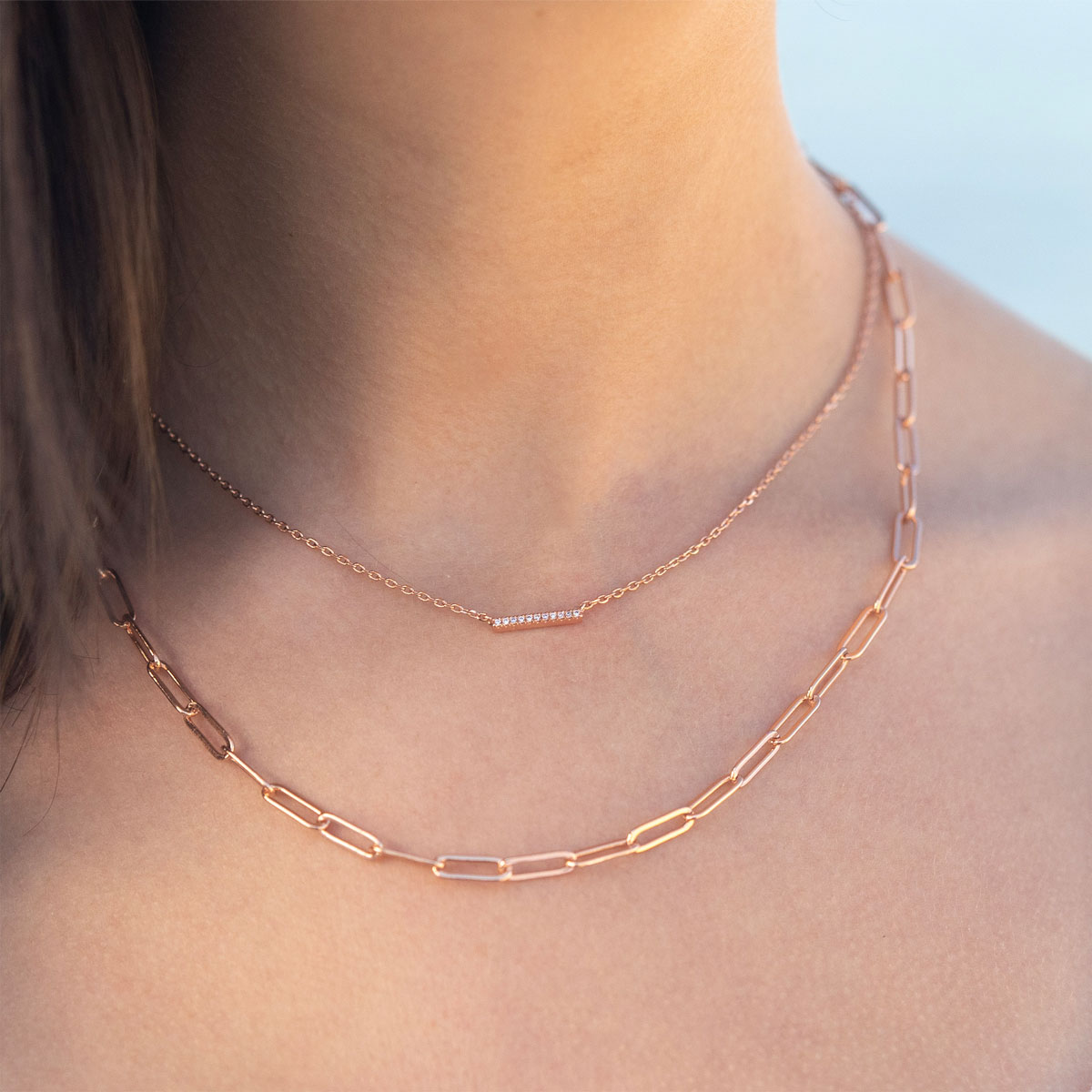 Pearich Dainty Paperclip Inspired Necklace