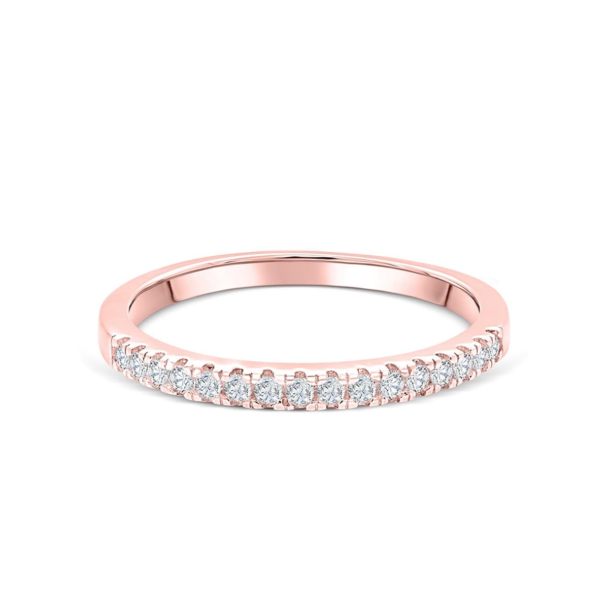 Pearich Rose Gold Half Eternity Ring