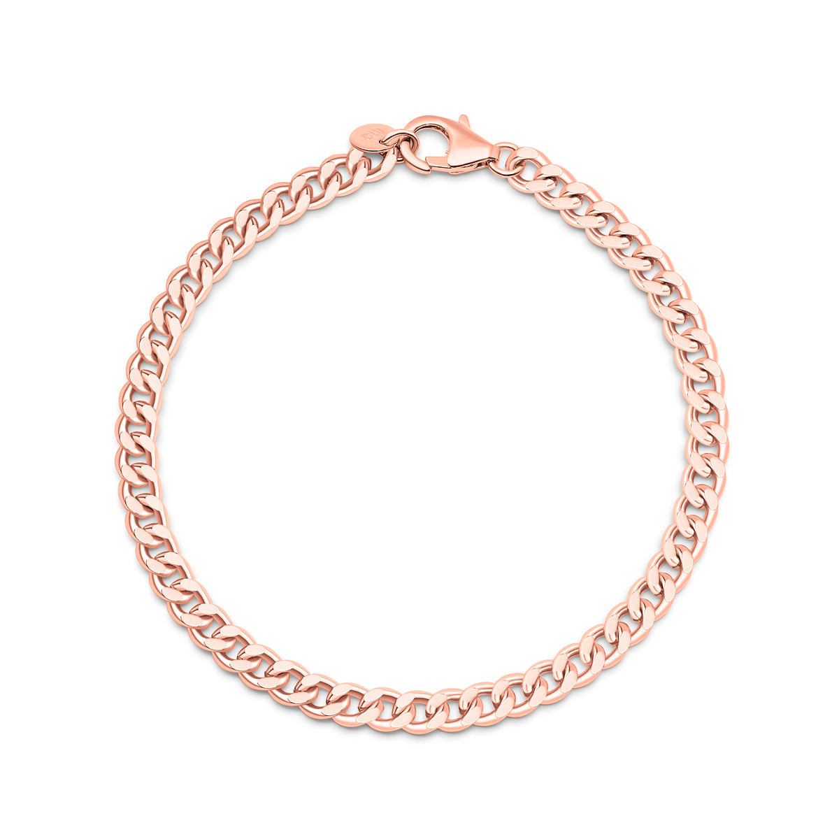 Pearich Rose Gold Cuban Chain Bracelet