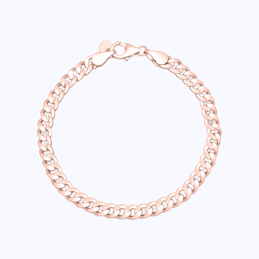 Pearich Rose Gold Cuban Chain Bracelet