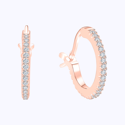 Pearich Rose Gold Hoop  Earrings