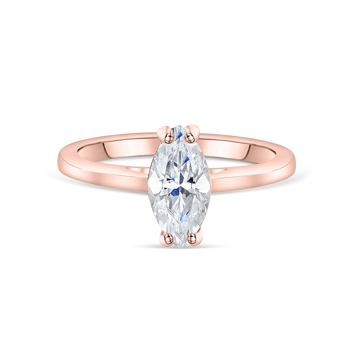 Pearich 18K Rose Gold EngageMent Band Ring