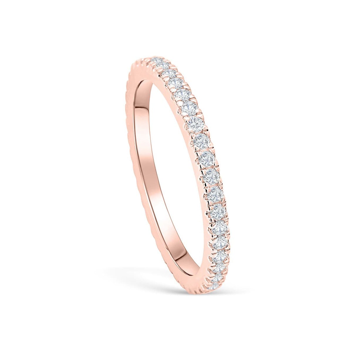 Pearich Promise Rose Gold Eternity Band Ring