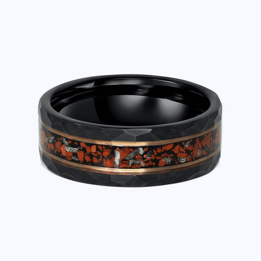 Pearich Black Irregular Cut Ring