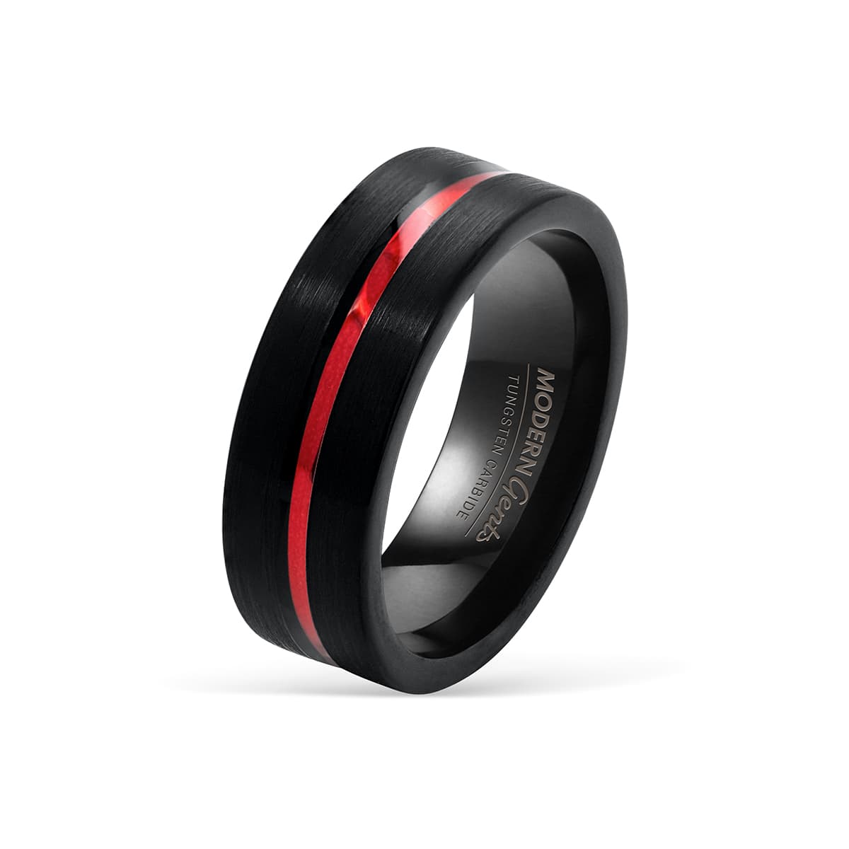 Pearich 8MM Tungsten Red Line  Ring