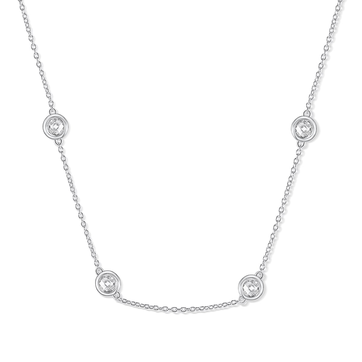 Pearich Sterling Silver Diamond Necklace