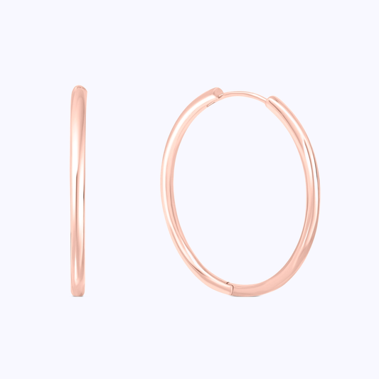 Pearich Rose Gold Trends Hoops  Earrings