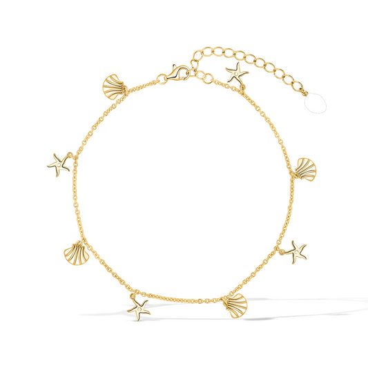 Pearich 18k Gold Sea Anklet For Women