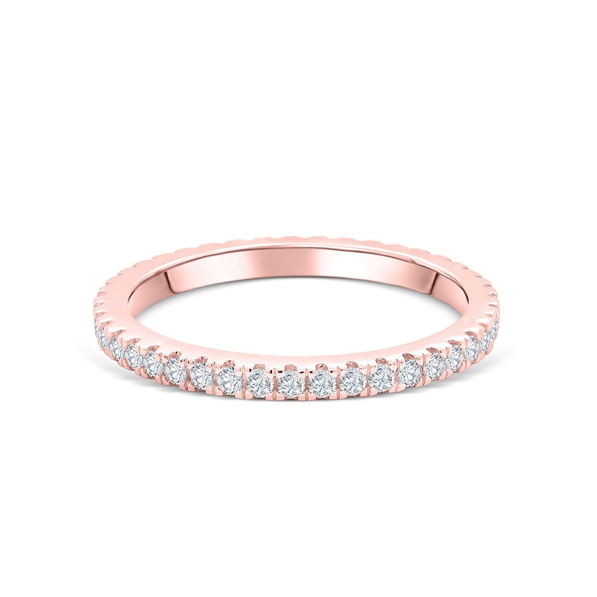 Pearich Promise Rose Gold Eternity Band Ring