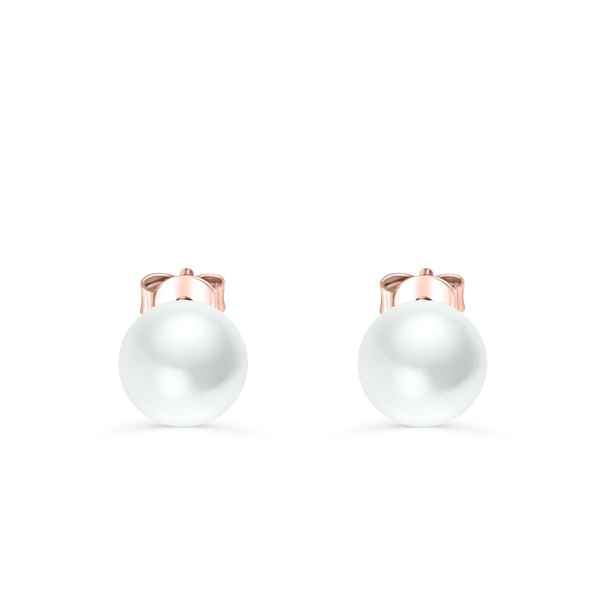 Pearich Pearl Rose Gold Stud Earrings