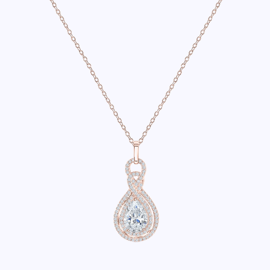 Pearich Intricate  Rose Gold Pendant Necklace