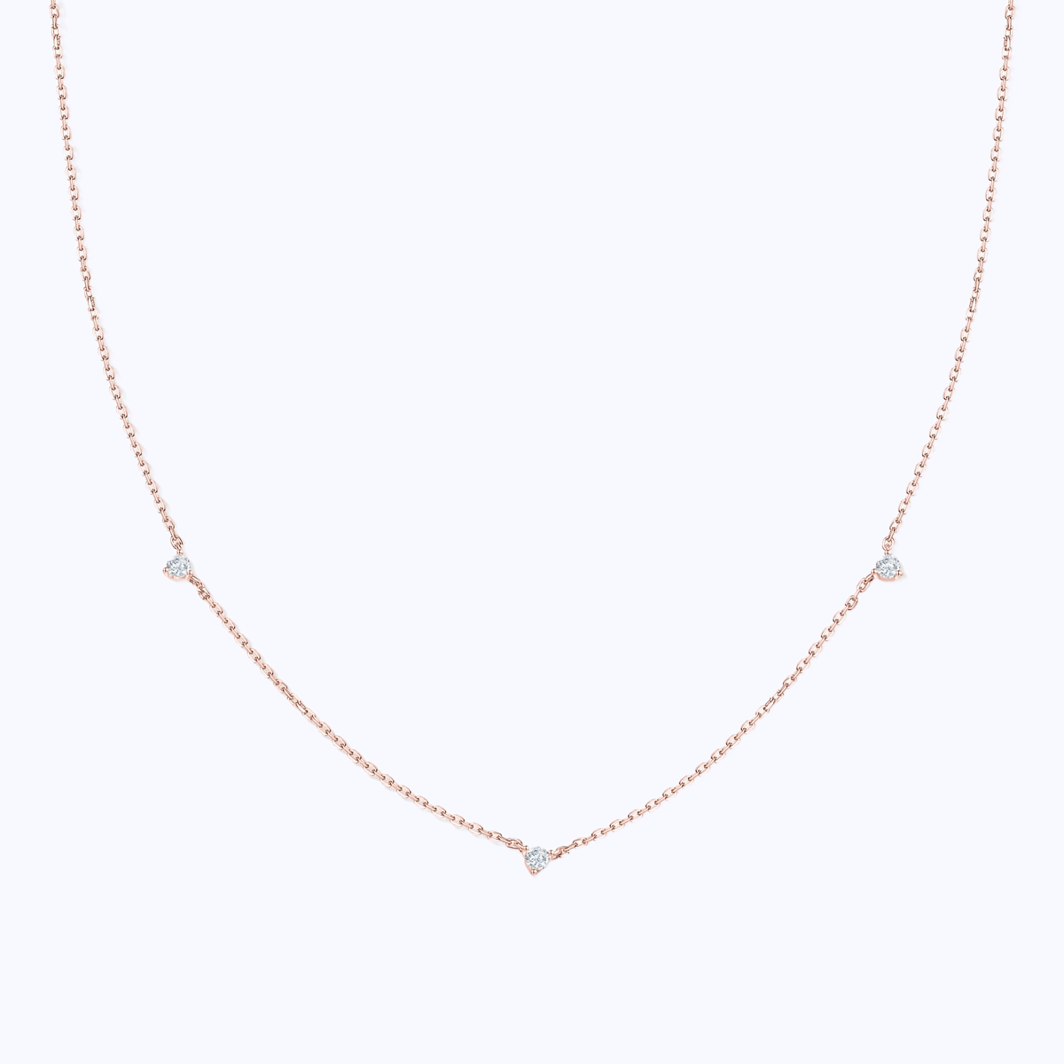 Pearich 18k Rose Gold Stone Necklace