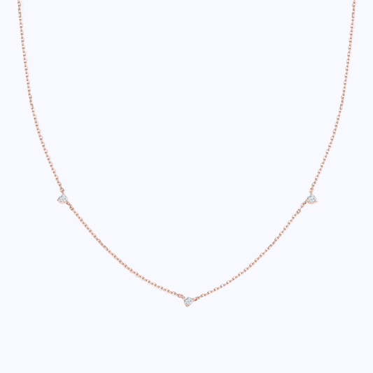 Pearich 18k Rose Gold Stone Necklace