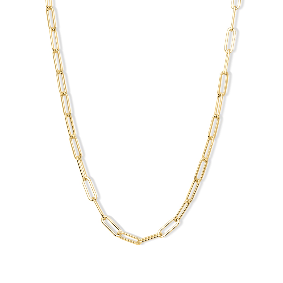 Pearich 18K Gold Paperclip Chain Necklace