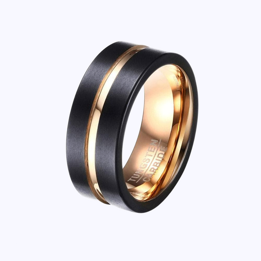 Pearich Black Stacking Band Ring