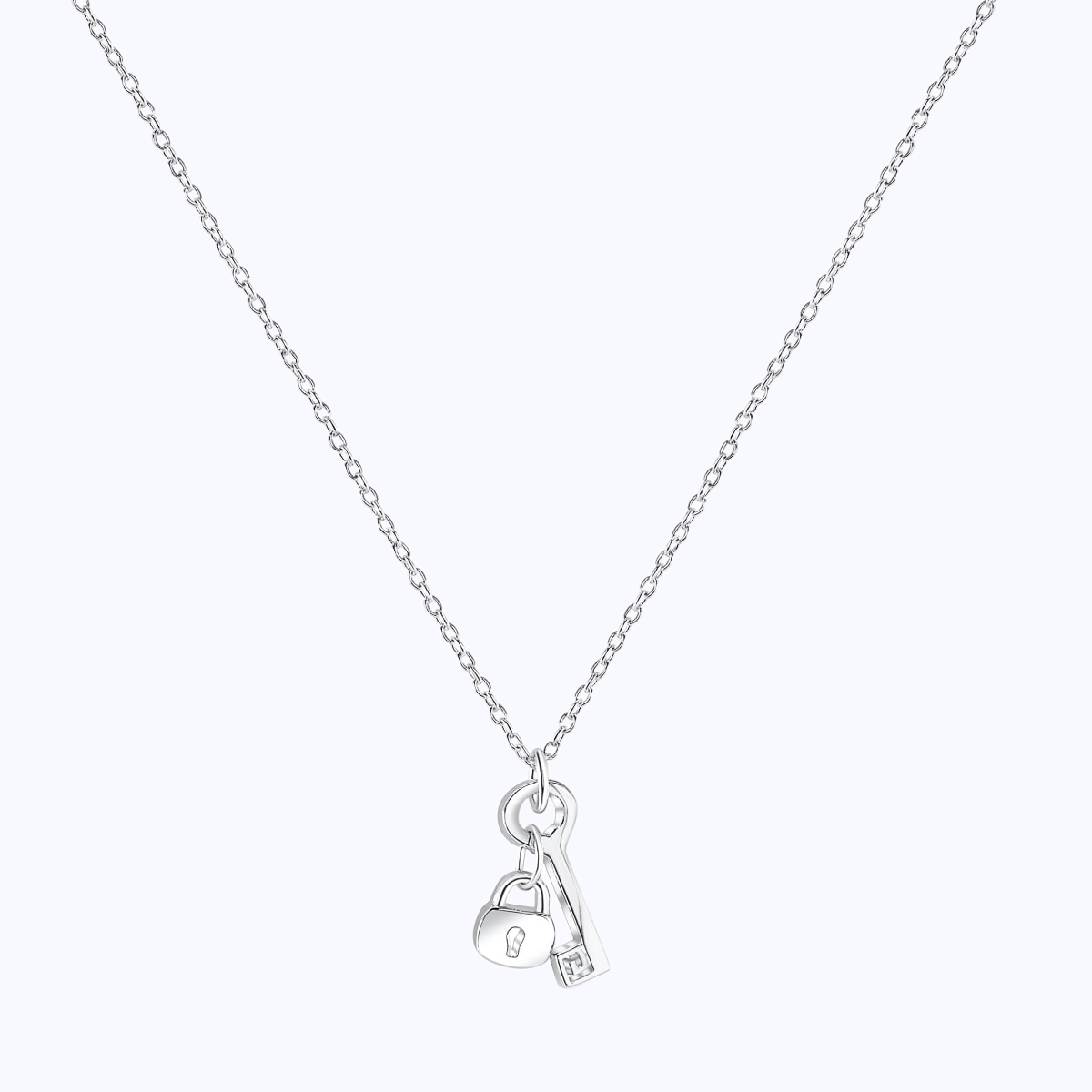 Pearich Sterling Silver Lock & Key Necklace