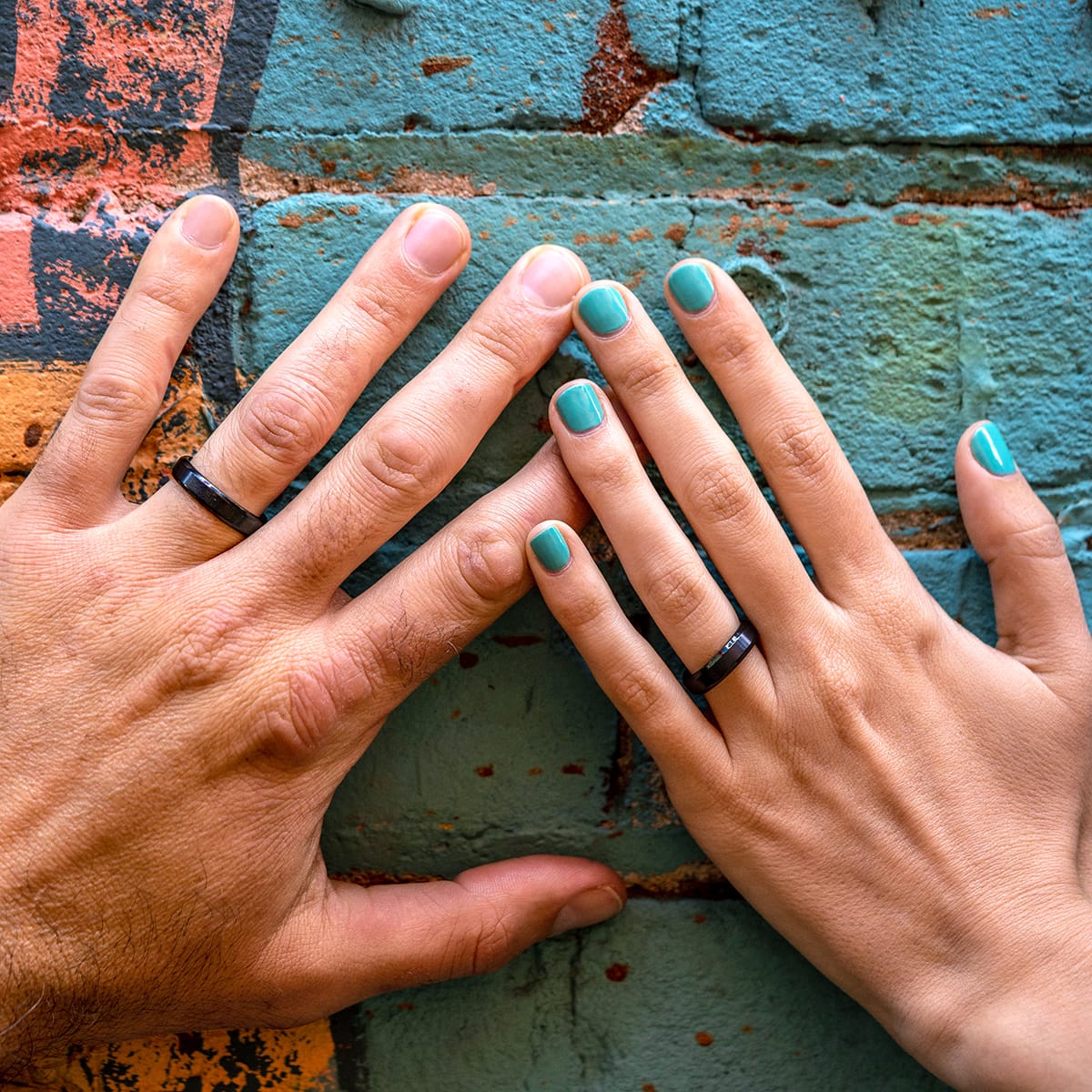 Pearich Minimalist Black Titanium Steel Band Ring