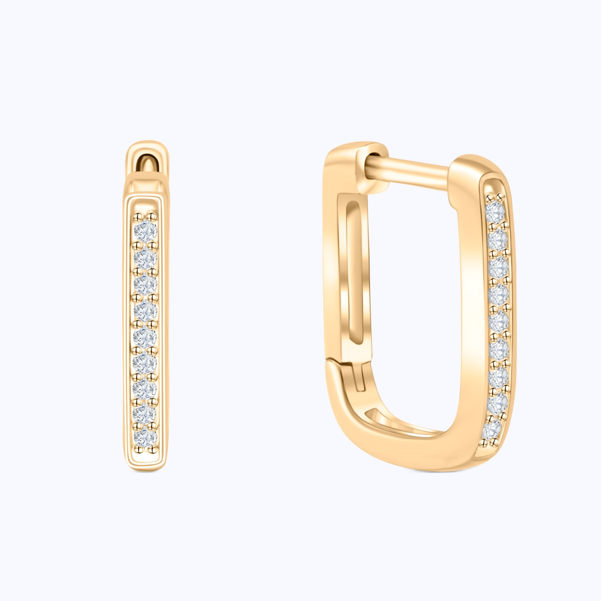 Pearich Gold Twist Hoop Earrings