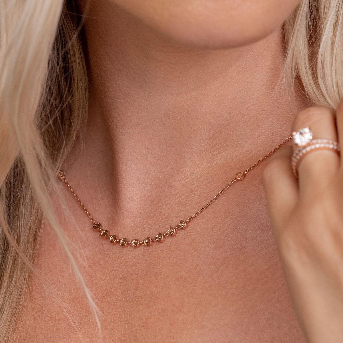 Pearich Dainty Rose Gold Mini Choker Necklace