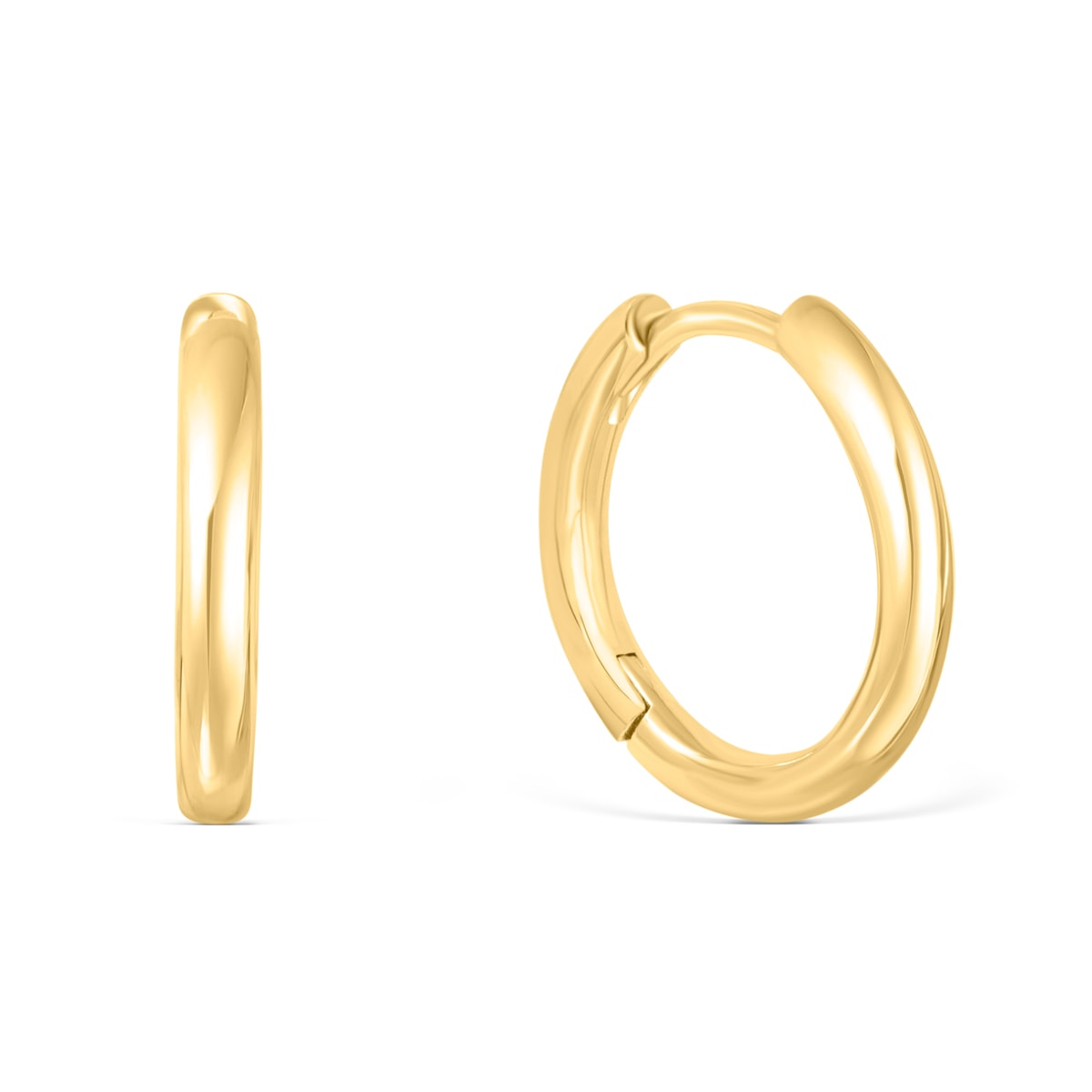 Pearich Gold Hoop Huggies  Earrings