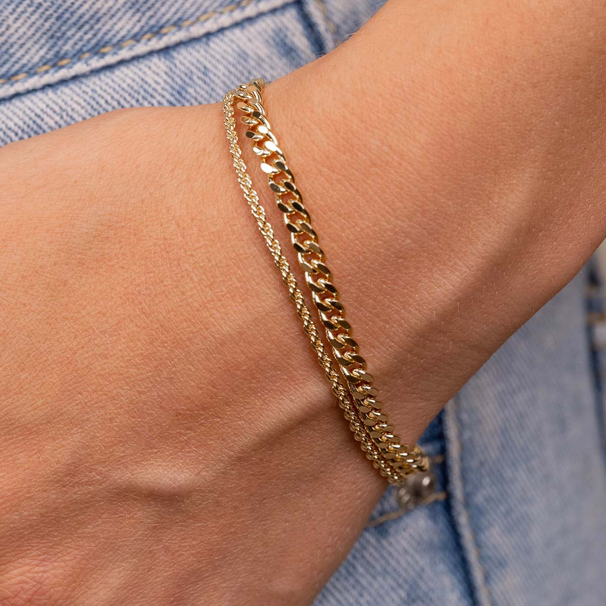 Pearich Gold Cuban Bracelet