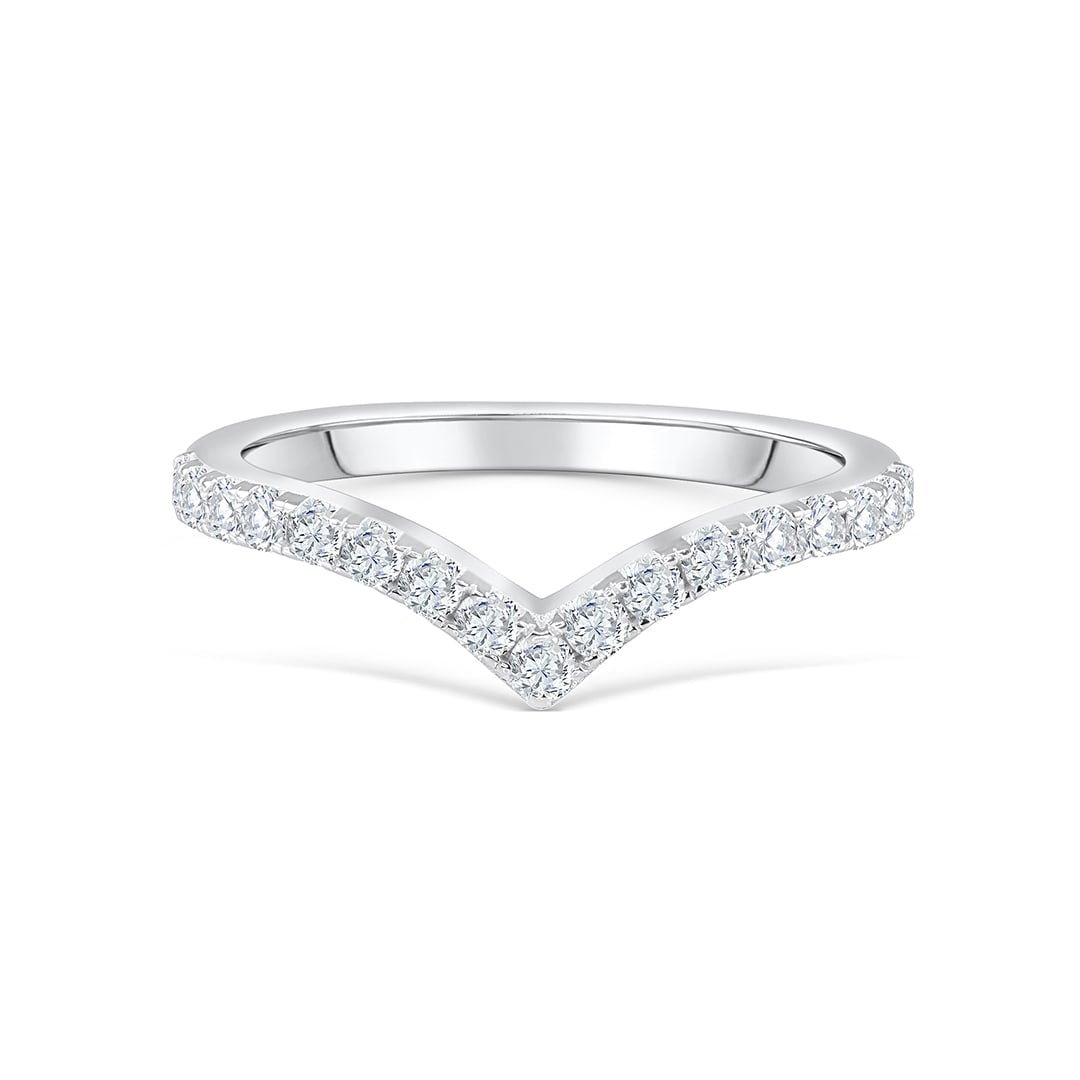 Pearich Dainty Half Eternity Band Ring