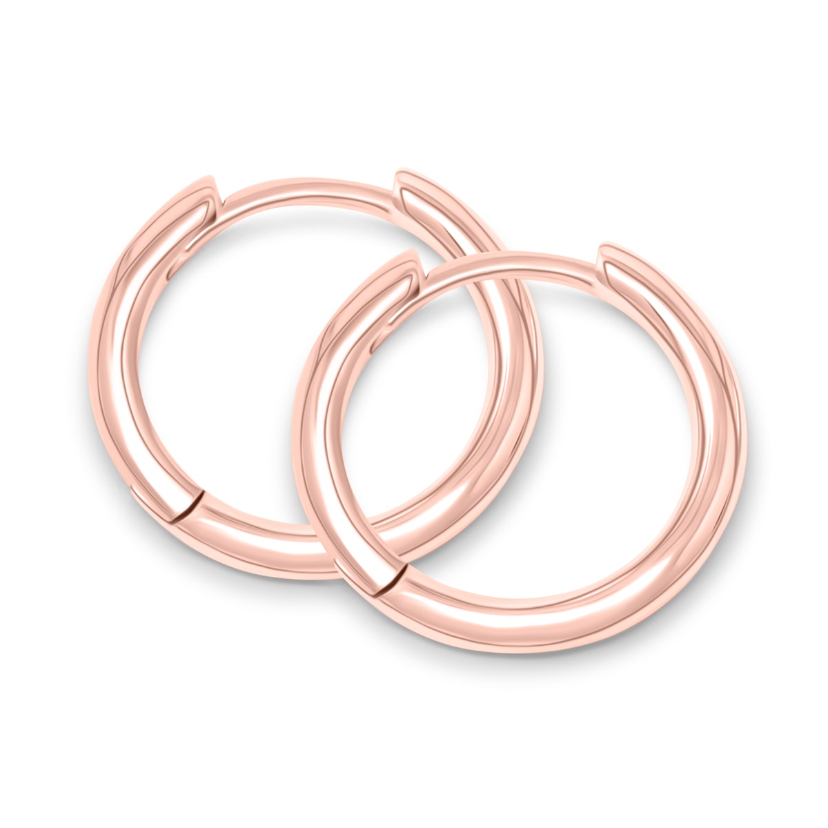 Pearich Rose Gold Huggie Earrings