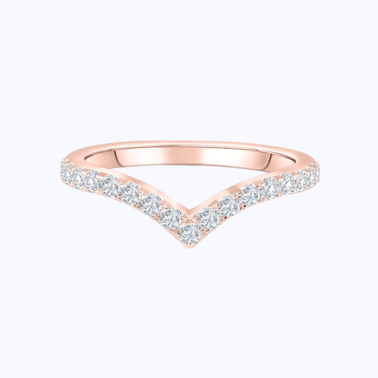 Pearich Rose Gold Half Eternity Band Ring