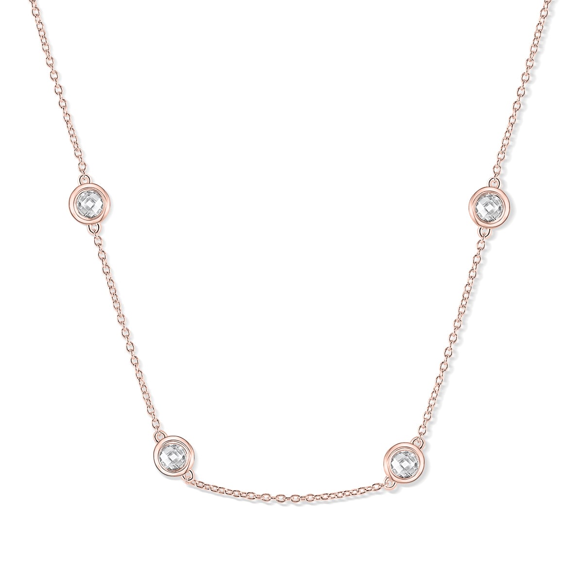 Pearich Rose Gold Diamond Necklace