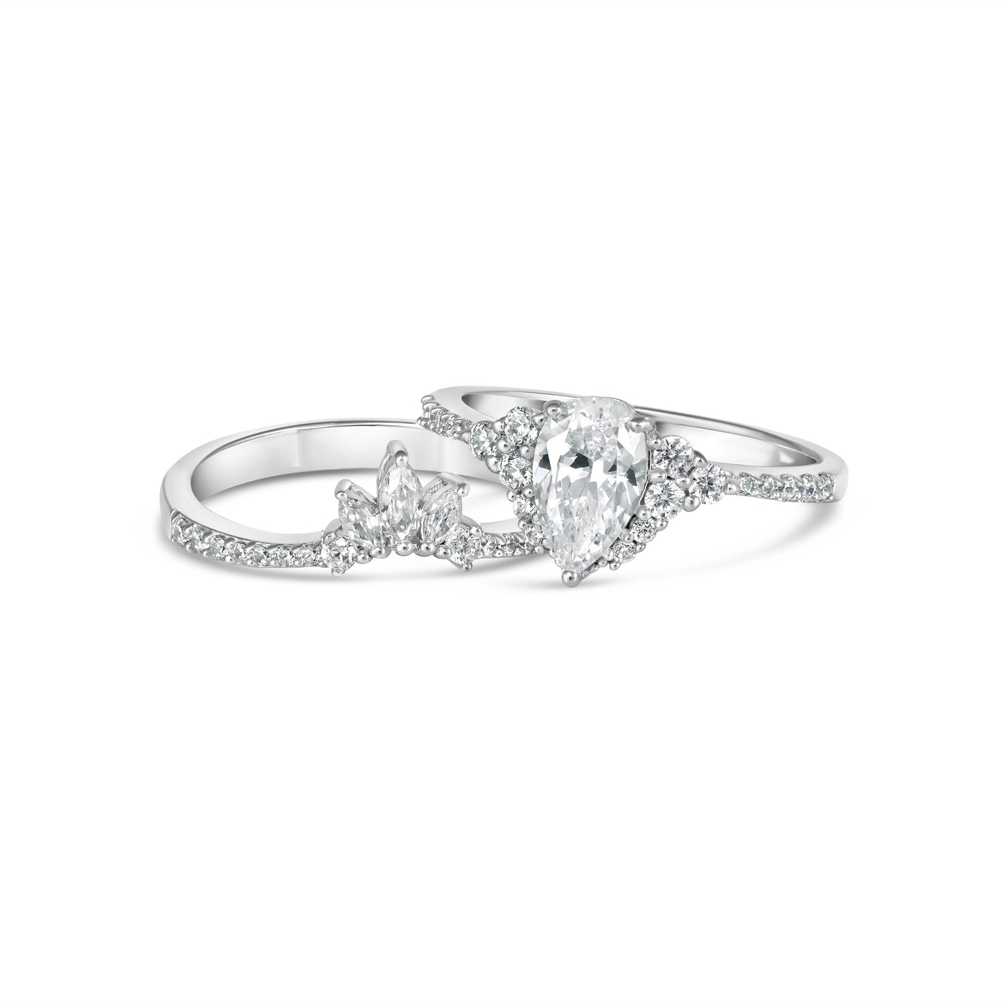 Pearich Pear Cut EngageMent Ring Set