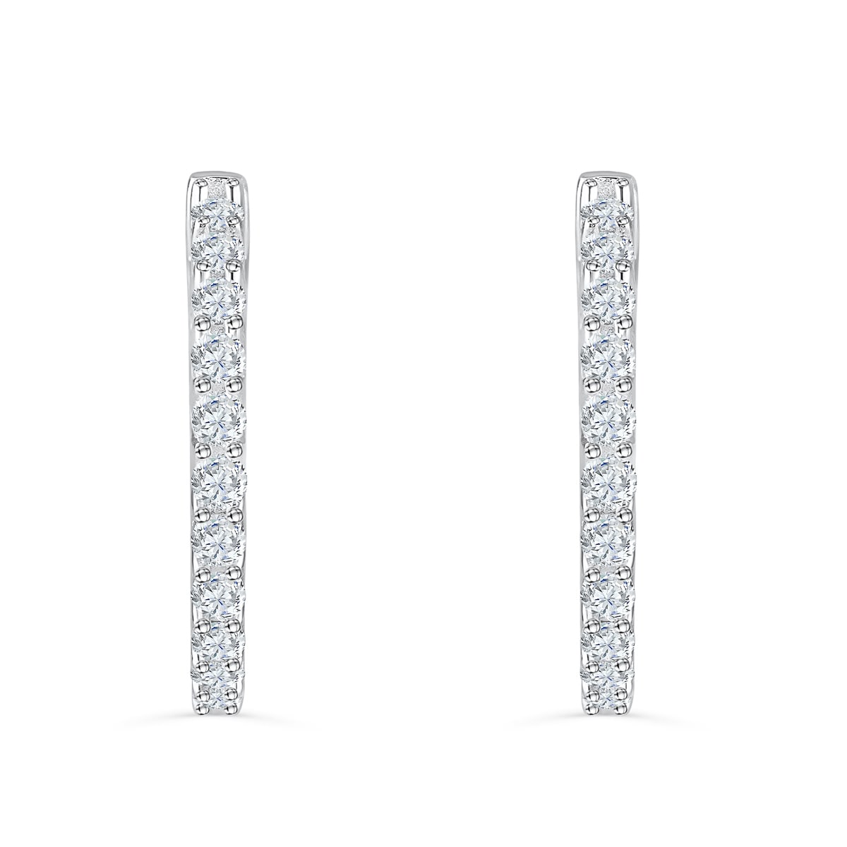 Pearich Sterling Silver Stud Hoop Earrings