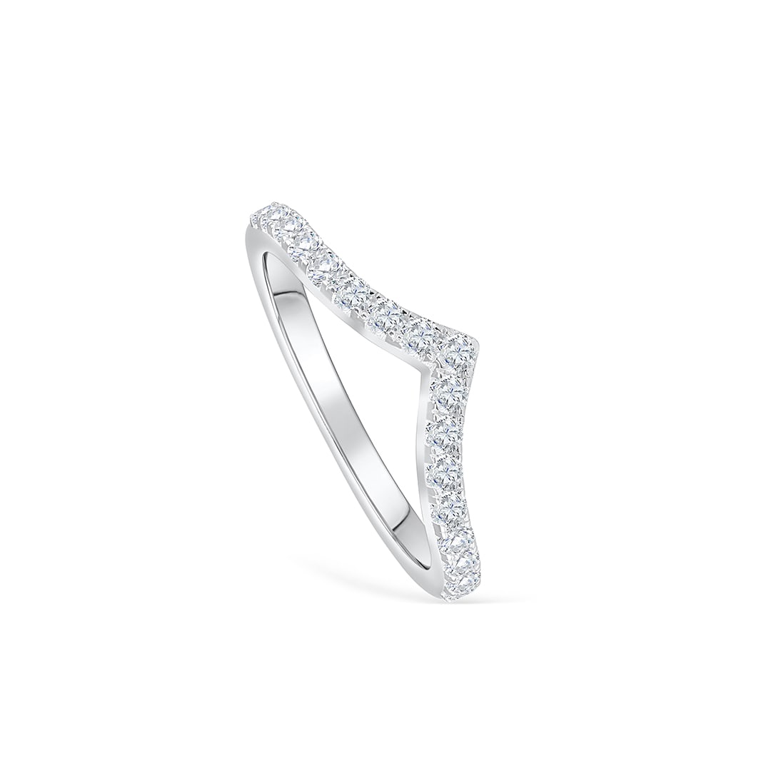 Pearich Dainty Half Eternity Band Ring