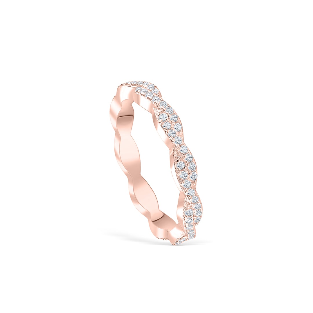 Pearich Rose Gold Eternity Band Ring