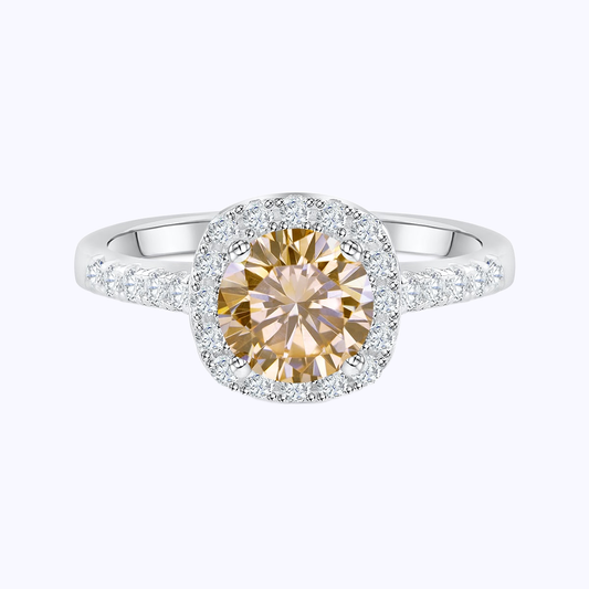 Pearich Classic Halo EngageMent Ring